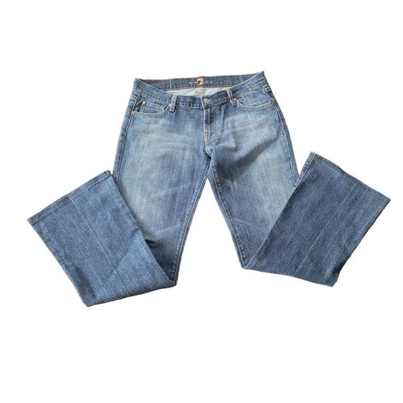 7 for all mankind bootcut rhinestone pocket jeans - Picture 1 of 6
